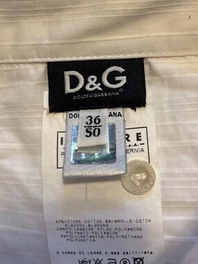 D&G Dolce & Gabbana Men's White Dress Shirt